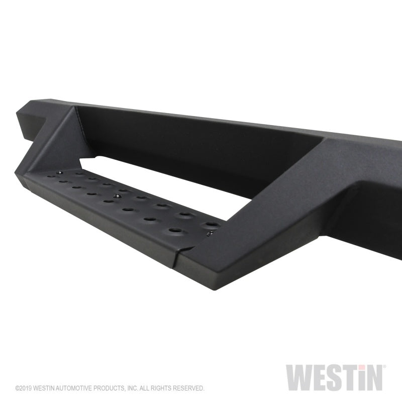 Westin 56-534345 /HDX 19-20 RAM 2500/3500 Crew Cab (8ft Bed) Drop Wheel to Wheel Nerf Step Bars - Txt Black