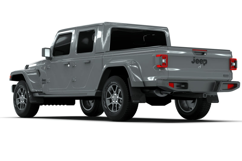 Rally Armor MF104-BLK-GRY 19-24 Jeep JT Gladiator (Mojave/Rubicon) Black Mud Flap w/Grey Logo