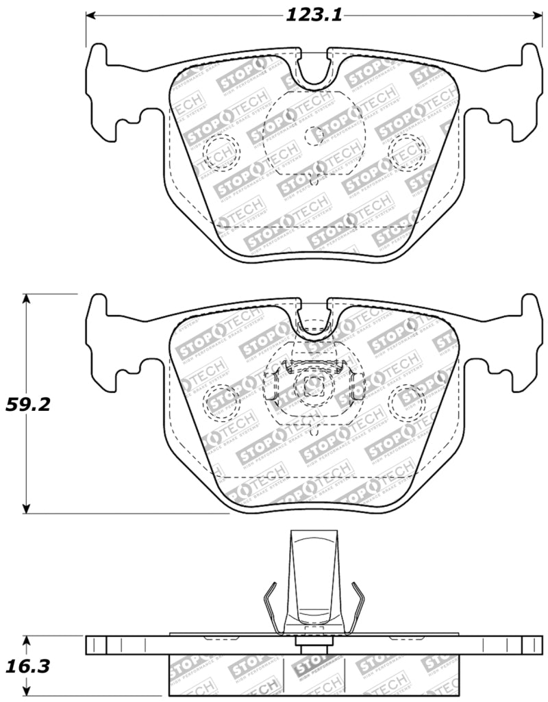 Stoptech 309.06830 StopTech Performance 01-07 BMW M3 E46 / 00-04 M5 / 04-09 X3 / 00-06 X5 / 1/06-09 Z4 / 9/00-07 330 /