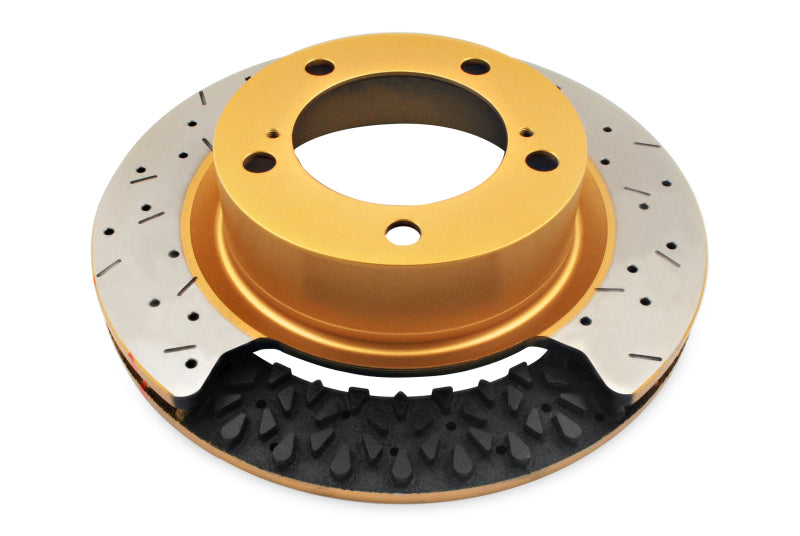 DBA DBA52166BLKXD 15-20 Ford Mustang GT Perf Package (380mm Front Rotor) Front 5000 Series Drilled Rotor w/Blk Hat