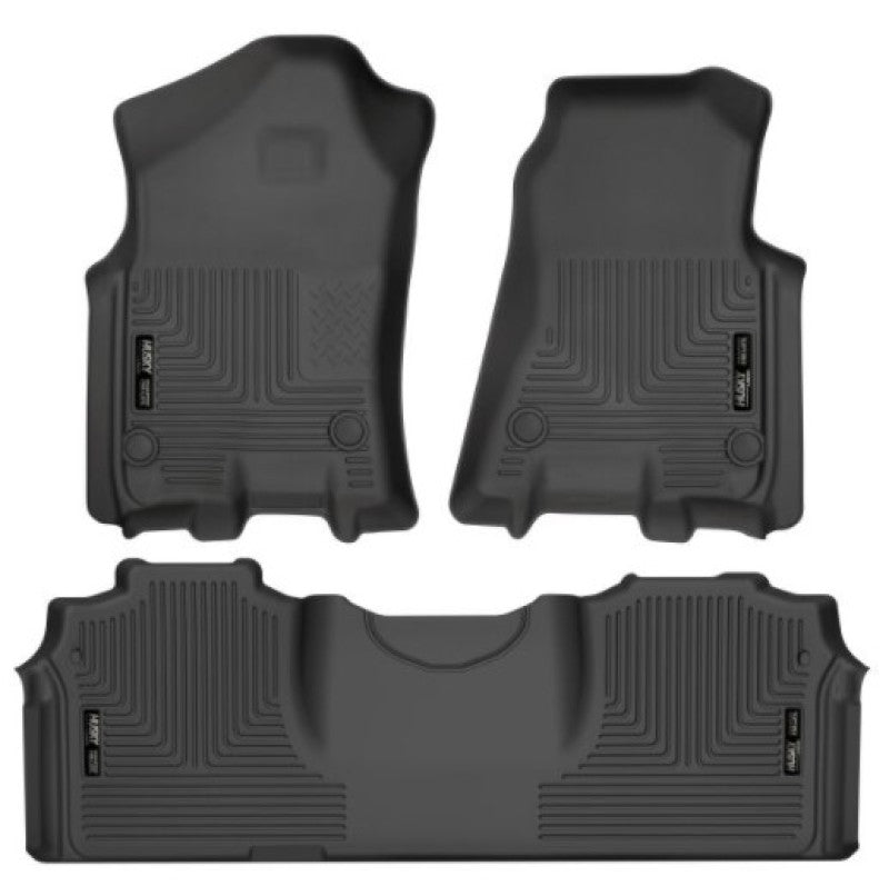 Husky Liners 94131 19-21 RAM 2500/3500 Mega Cab Weatherbeater Front and 2nd Seat Floor Liners - Black