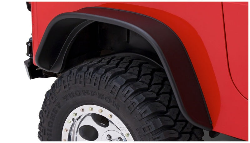 Bushwacker 10924-07 87-95 Jeep Wrangler Flat Style Flares 4pc Excludes Renegade - Black