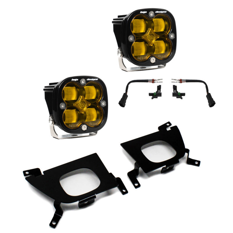 Baja Designs 447529 2019+ Chevy Silverado 1500/2500/2500 HD SAE Amber Fog Pocket Kit