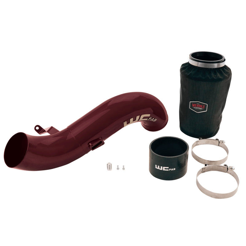 Wehrli WCF100635-RED 07.5-10 Chevrolet 6.6L LMM Duramax 4in Intake Kit - WCFab Red