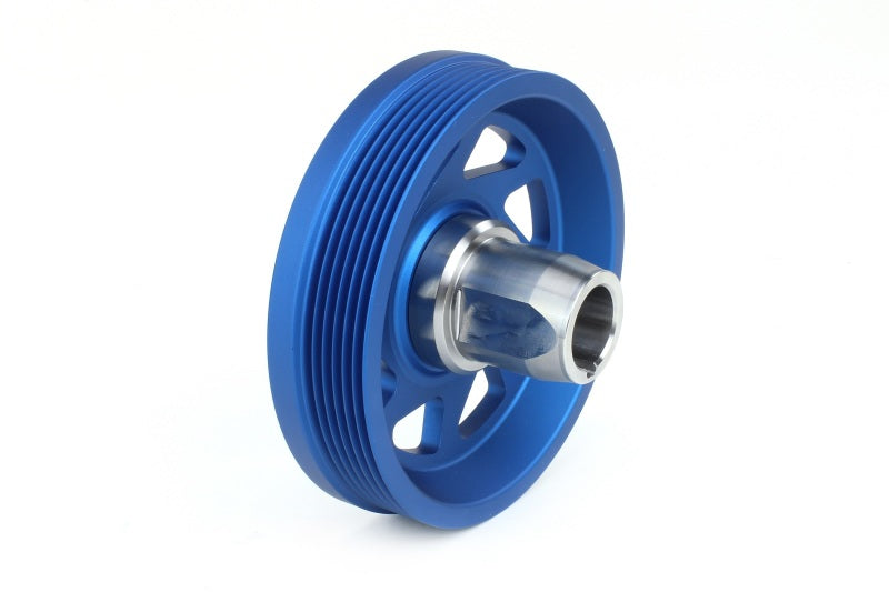 Perrin Performance PSP-ENG-104BL Perrin 19-21 Subaru WRX / 16-18 Forester Lightweight Crank Pulley (FA/FB Engines w/Large Hub) - Blue
