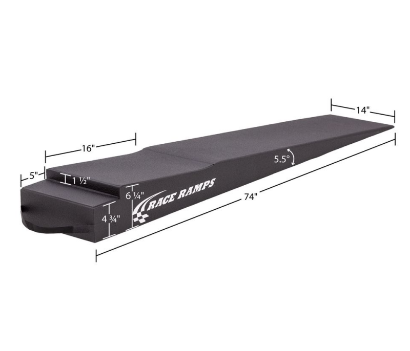 Race Ramps RR-TR-7-FLP 7in. Trailer Ramp w/ Flap Cut-Out - 5.5 Degree Approach Angle