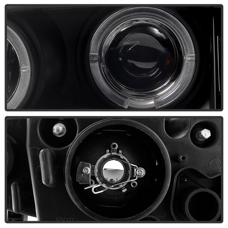 SPYDER 5042415 Spyder BMW E46 3-Series 02-05 4DR Projector Headlights 1PC LED Halo Blk PRO-YD-BMWE4602-4D-AM-BK