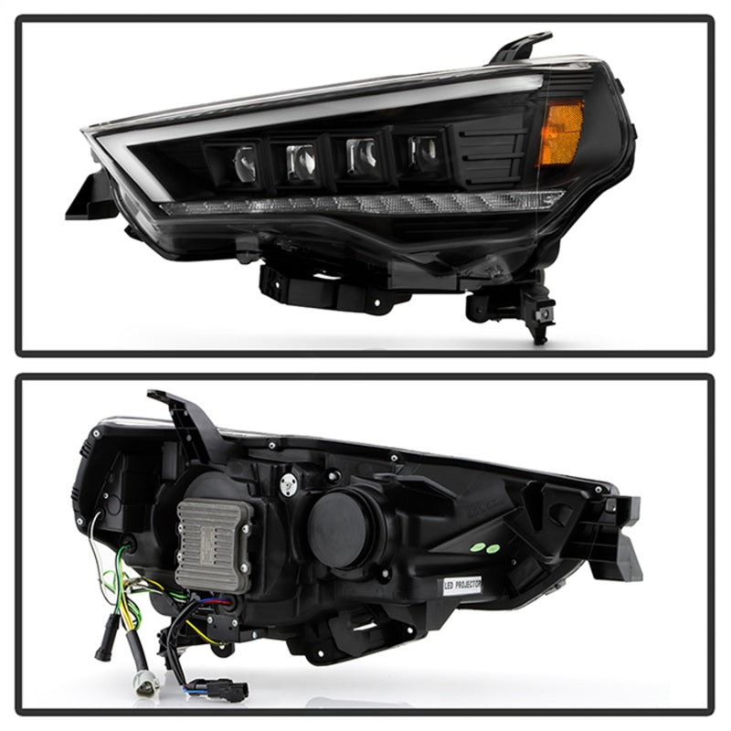 SPYDER 5088697 Spyder Apex 14-20 Toyota 4Runner High-Power LED Module Headlights - Black (PRO-YD-T4R14AP-SEQ-BK)