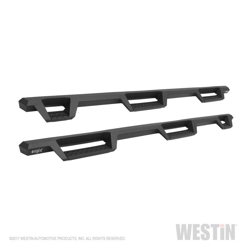 Westin 56-534015 99-16 Ford F-250/350/450/550 CC (6.75ft Bed) HDX Drop Whl to Whl Nerf Step Bars - Text Blk