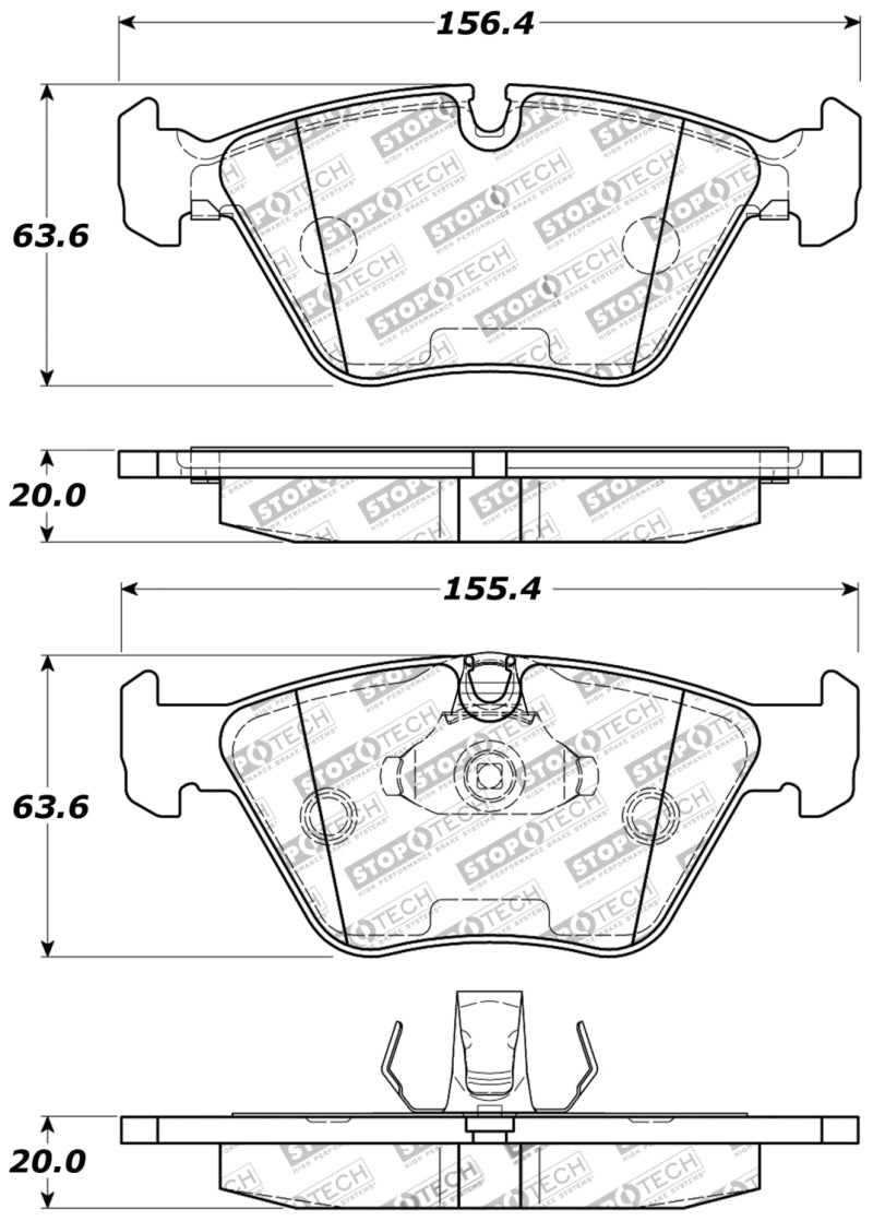 Stoptech 309.09460 StopTech Performance 04-09 BMW X3 (E38) / 06-09 Z4 3.0Si (E86) / 00-07 330 Series Front Brake Pads