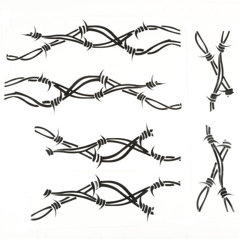 Rugged Ridge 12300.32 Side Decals Pair Barbed Wire 07-18 Jeep Wrangler