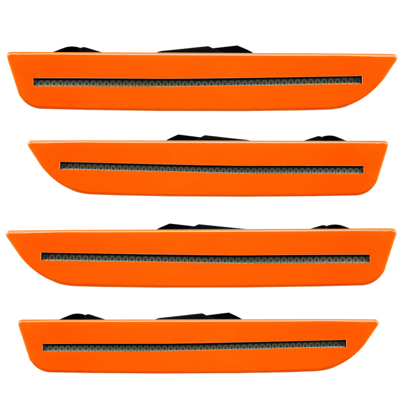 ORACLE Lighting 9700-CY-T Oracle 10-14 Ford Mustang Concept Sidemarker Set - Tinted - Competition Orange (CY)