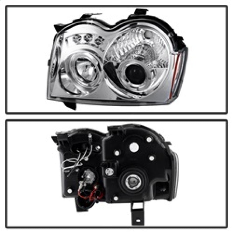 SPYDER 5011107 Spyder Jeep Grand Cherokee 05-07 Projector Headlights LED Halo LED Chrm Low 9006 PRO-YD-JGC05-HL-C