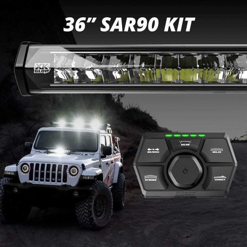 XKGLOW XK-SAR90-2 XK Glow SAR90 Light Bar Kit Emergency Search and Rescue Light System 36In