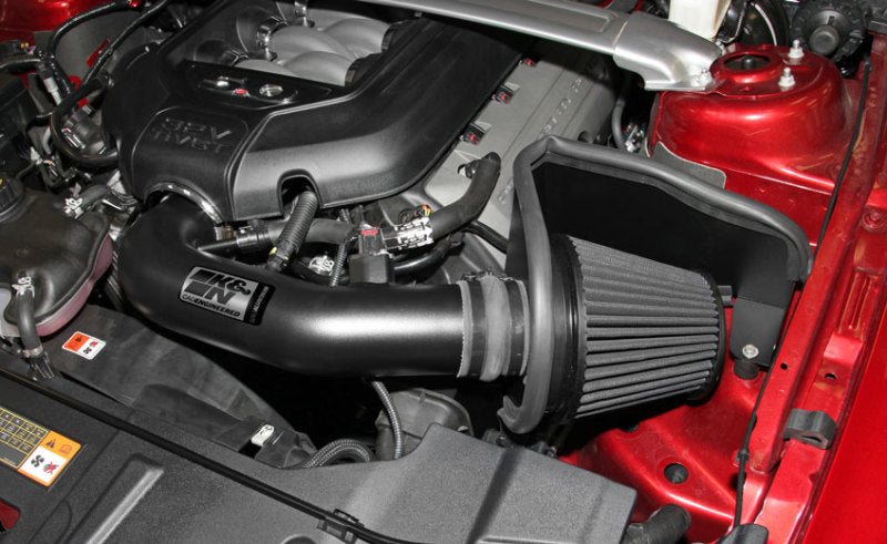 K&N Engineering 71-3527 K&N 11-14 Ford Mustang GT 5.0L V8 Black Performance Intake Kit