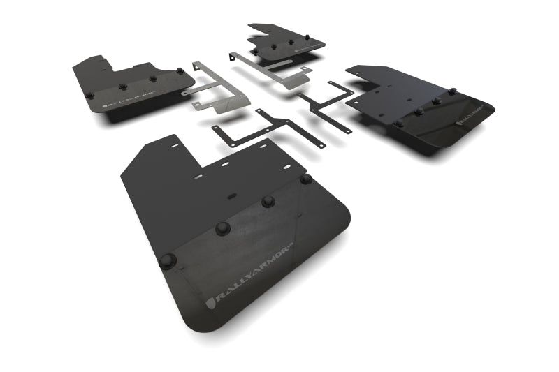 Rally Armor MF104-BLK-GRY 19-24 Jeep JT Gladiator (Mojave/Rubicon) Black Mud Flap w/Grey Logo