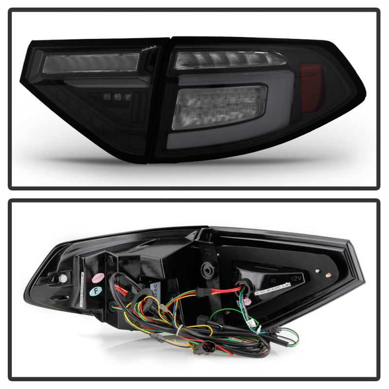 SPYDER 5086747 Spyder 08-14 Subara Impreza WRX Hatchback LED Tail Lights Seq Signal Blk Smoke ALT-YD-SI085D-SEQ-BSM