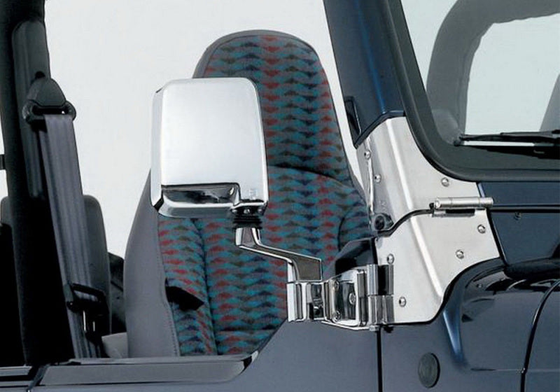 Rampage 7504 1987-1995 Jeep Wrangler(YJ) Half Door Side Mirrors - Chrome