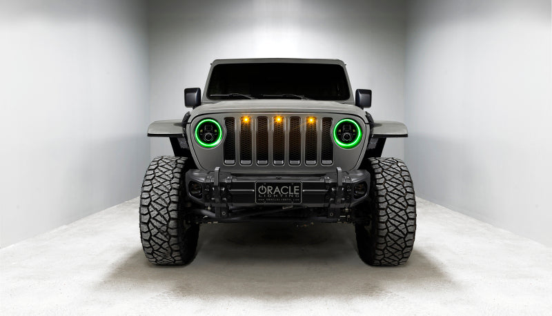 ORACLE Lighting 5769J-332 Oracle Jeep Wrangler JL/Gladiator JT 7in. High Powered LED Headlights (Pair) - Dynamic