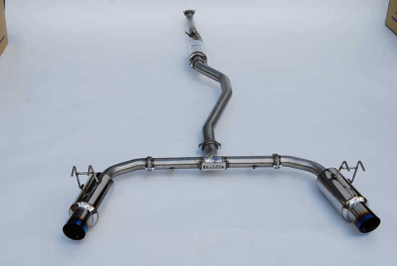 Invidia HS22HS4GD1STL 2022+ Honda Civic Si (1.5T) 70mm N1 Cat Back Exhaust - Burnt TI Tips