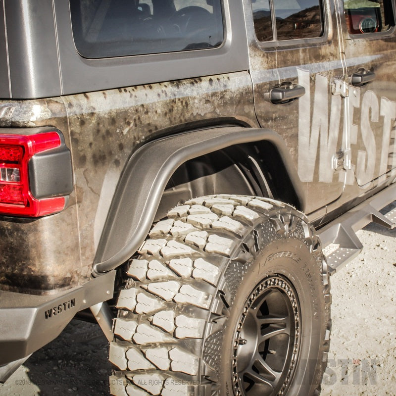 Westin 62-1035 /Snyper 18-20 Jeep Wrangler Tube Fenders - Rear - Textured Black