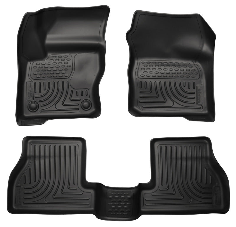 Husky Liners 98771 2012 Ford Focus (4DR/5DR) WeatherBeater Combo Black Floor Liners