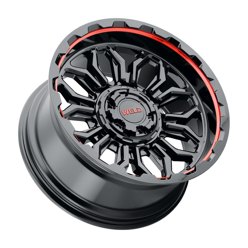 Weld W14000098475 Off-Road W140 20X10 Flare 6X135 6X139.7 ET-18 BS4.75 Gloss Black MIL Red 106.1