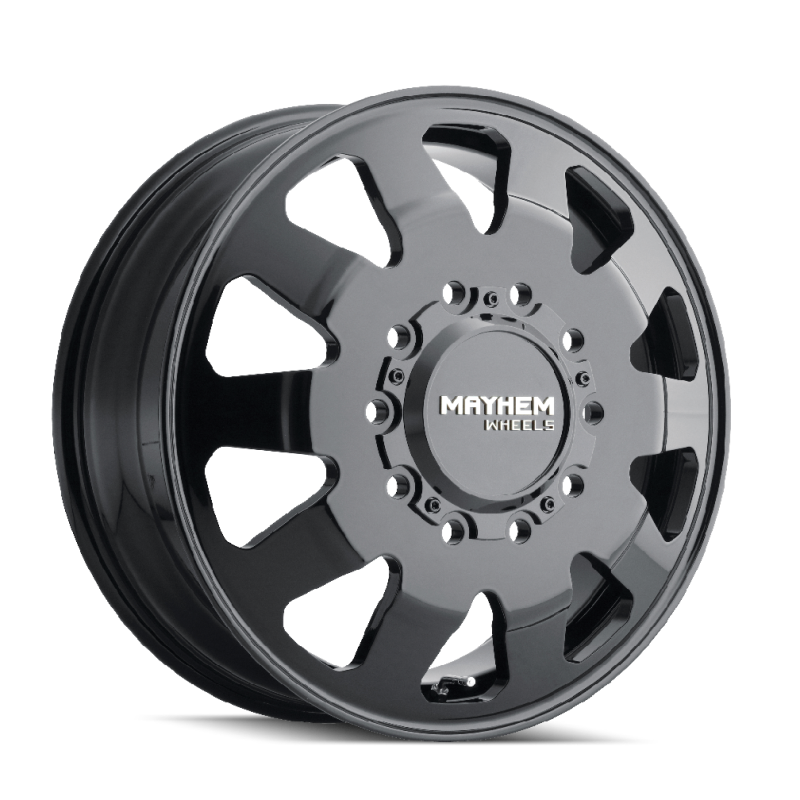 Mayhem 8181-22820B 8181 Challenger Dually 22x8.25 / 10x225 BP / 169mm Offset / 170.1mm Hub Full Black Wheel