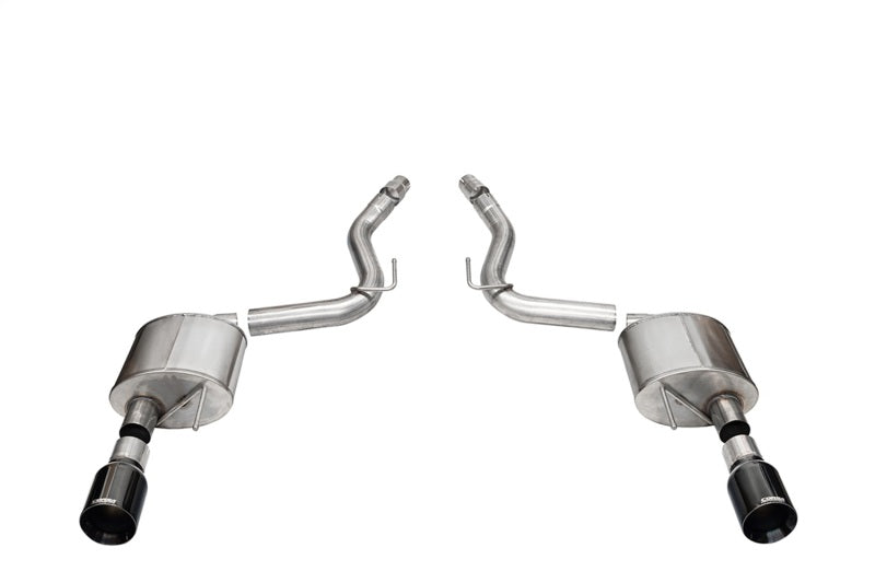 CORSA Performance 21253BLK Corsa 2024 Ford Mustang GT Sport Axle-Back Dual Rear Exit with 4.5in Straight Cut Black PVDTips