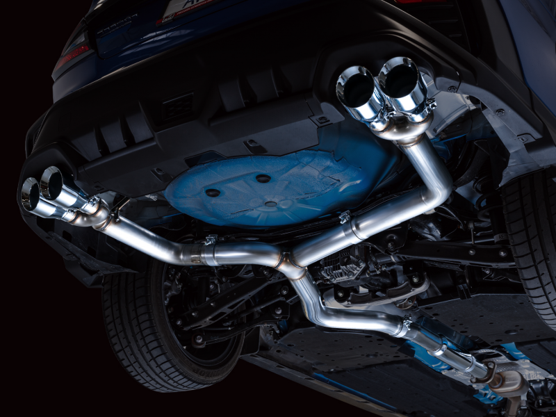 AWE Tuning 3020-42979 2022+ VB Subaru WRX Track Edition Exhaust - Chrome Silver Tips