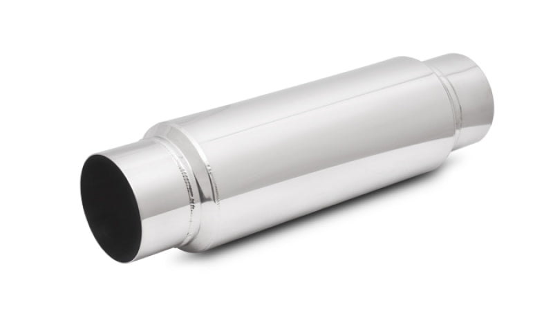 Vibrant 17960 SS Resonator (Standard Design) 4in inlet/outlet x 18in long w/5in OD resonator body