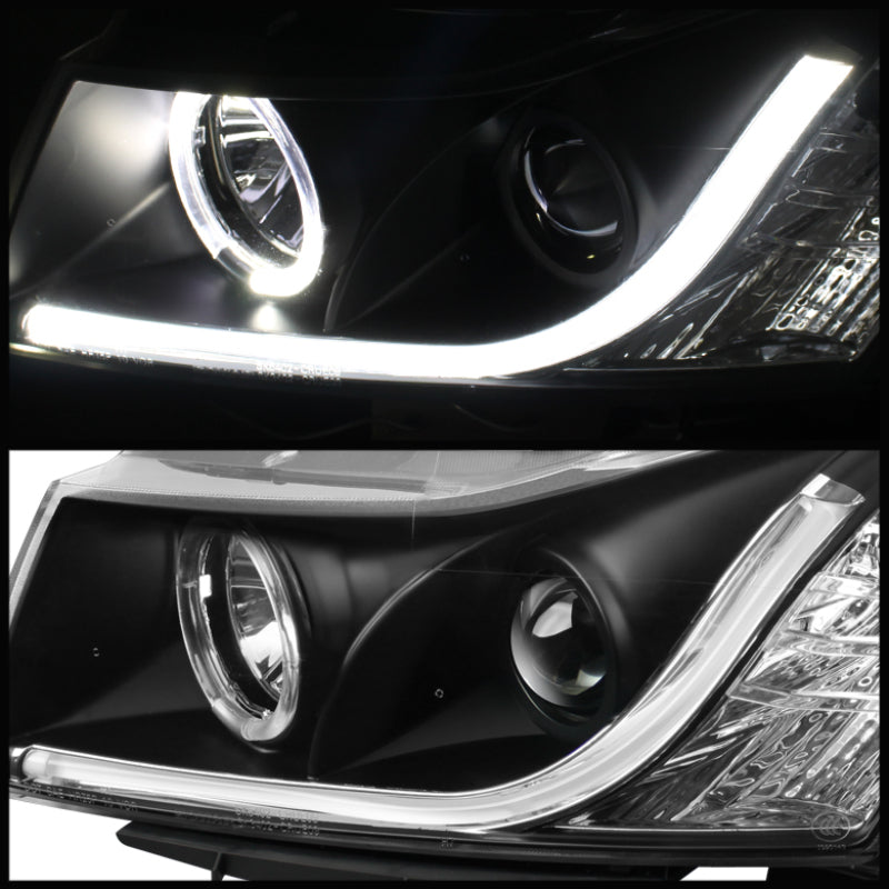 SPYDER 5074164 Spyder Chevy Cruze 11-14 Projector Headlights Light Tube DRL Blk PRO-YD-CCRZ11-LTDRL-BK
