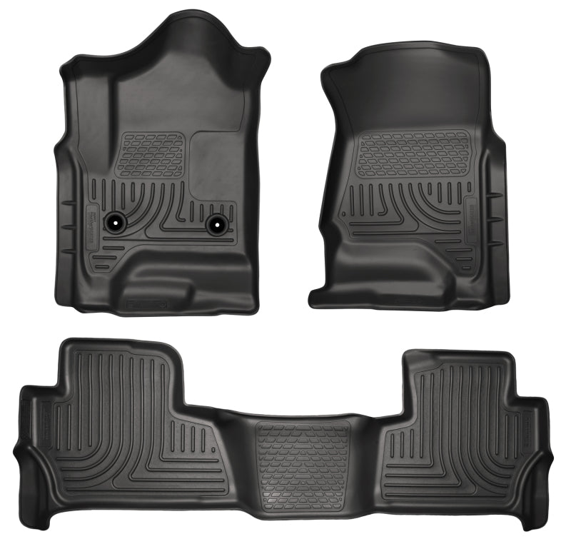 Husky Liners 99201 2015 Chevy/GMC Tahoe/Yukon WeatherBeater Combo Black Floor Liners