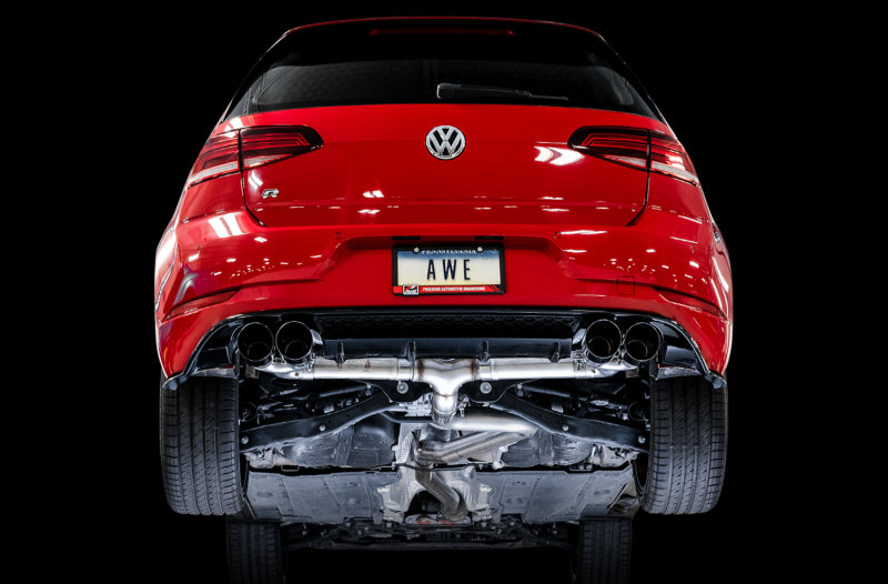 AWE Tuning 3015-43140 15-17 Volkswagen Golf R MK7 Track Edition Exhaust - Diamond Black Tips (102mm)