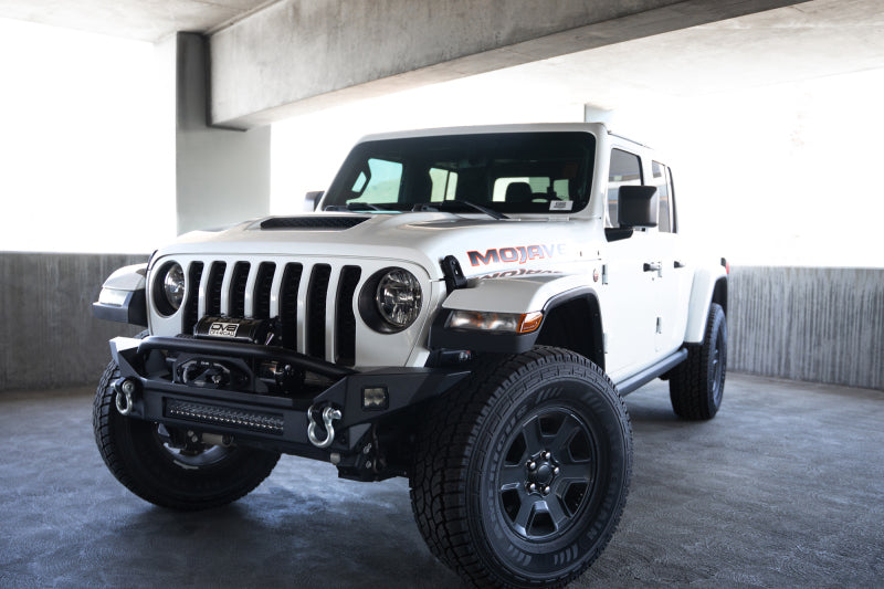 DV8 Offroad FBJL-07 18-23 Jeep Wrangler JL / 20-23 Jeep Gladiator JT FS-7 Mid-Width Winch Front Bumper