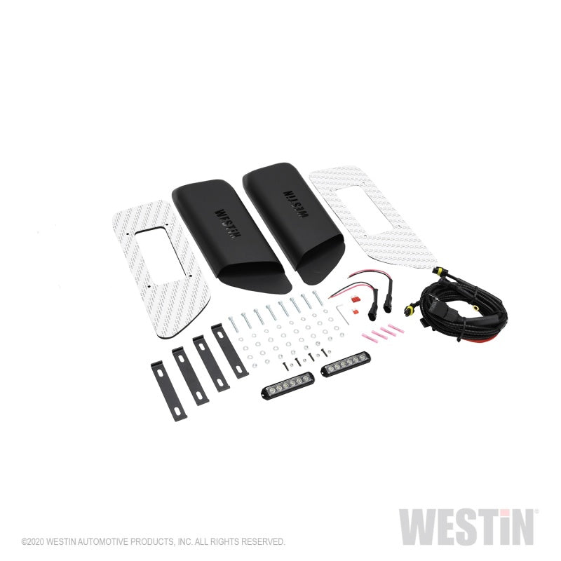 Westin 62-41115 18-20 Jeep Wrangler JL 2dr LED Hood Scoops - Textured Black