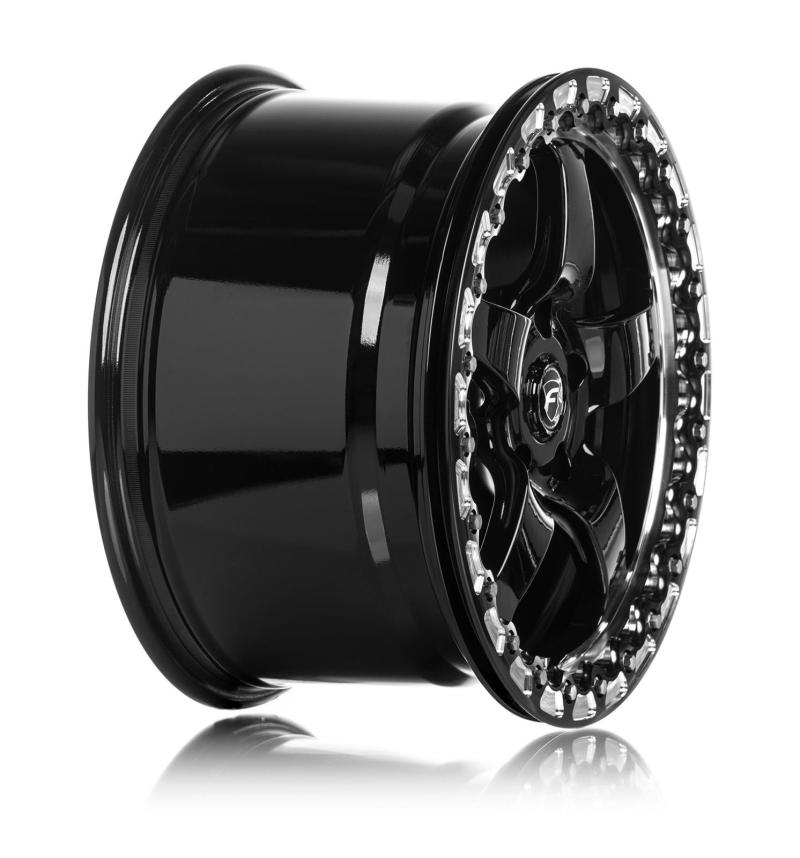 Forgestar F00170022P45 D5 Beadlock 17x10 / 5x120 BP / ET45 / 7.3in BS Gloss Black Wheel
