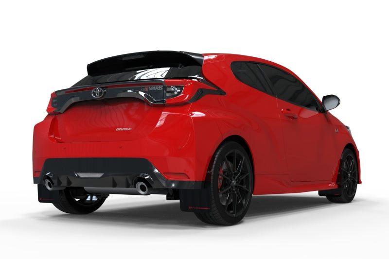 Rally Armor MF74-UR-BLK/RD 20-22 Toyota GR Yaris Hatchback Black Mud Flap w/ Red Logo