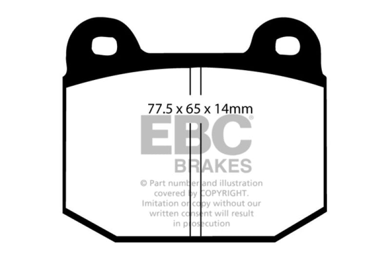 EBC DP4197/2R 08+ Lotus 2-Eleven 1.8 Supercharged Yellowstuff Front Brake Pads