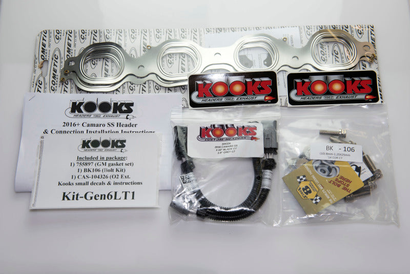 Kooks Headers 2260H430 Kooks 2016+ Chevrolet Camaro SS 1 7/8in x 3in SS Longtube Headers w/ Green Catted Connection Pipes