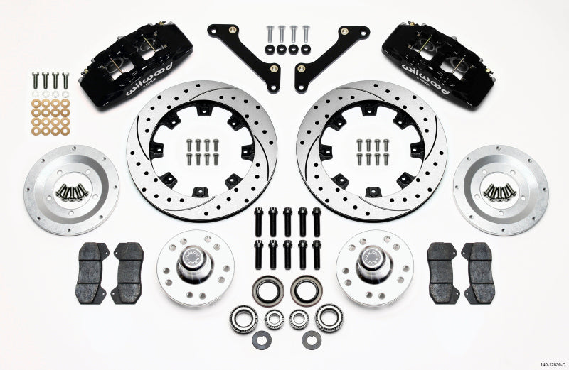 Wilwood 140-12836-D Dynapro 6 Front Hub Kit 12.19in Drilled 79-81 Camaro