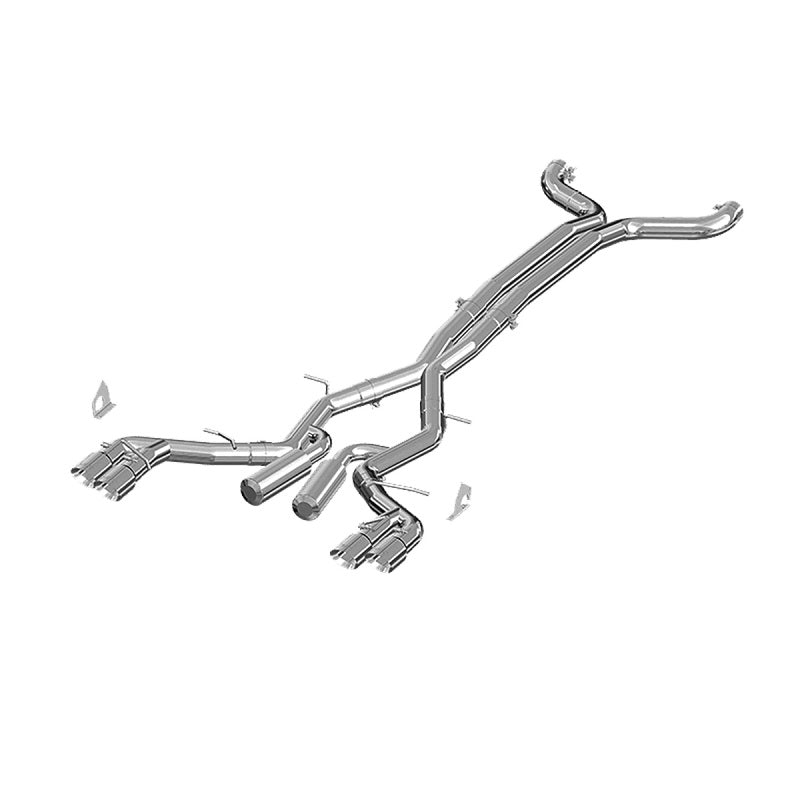 MBRP S7033409 2016 Chevy Camaro V8 6.2L 6spd 3in T409 Race Dual Cat Back w/ 4.5in Quad Dual Wall Tips
