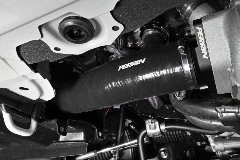 Perrin Performance PSP-INT-425BK PERRIN 22-24 Subaru WRX / 20-25 LGT & OBXT Turbo Inlet Hose w/Turbo Adapter Flange (Long) - Black