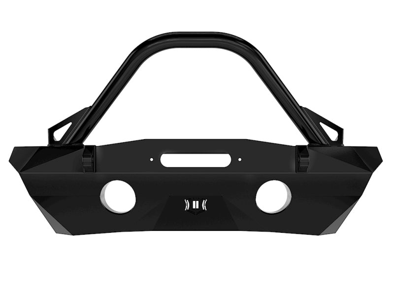 ICON 25215 07-18 Jeep Wrangler JK Pro Series Front Bumper Rec Winch Mount w/Bar/Tabs