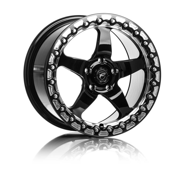 Forgestar F00170071P00 D5 Beadlock 17x10 / 5x115 BP / ET00 / 5.5in BS Gloss Black Wheel