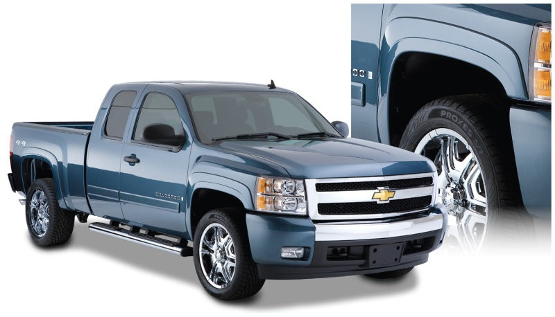 Bushwacker 40941-02 07-13 Chevy Silverado 1500 Fleetside OE Style Flares 4pc 69.3in Bed - Black