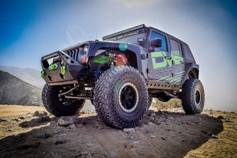 DV8 Offroad INFEND-01FB 07-18 Jeep Wrangler JK Front Aluminum Inner Fender - Black