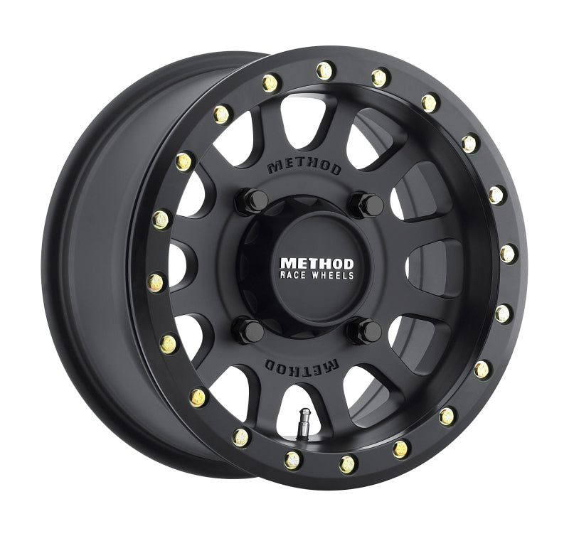 Method Wheels MR40141046555B Method MR401 UTV Beadlock 14x10 5+5/0mm Offset 4x156 132mm CB Matte Black w/BH-H20875 Wheel