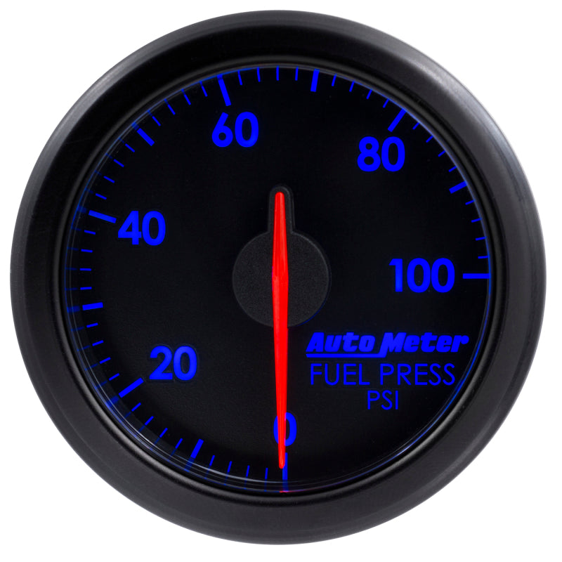 AutoMeter 9171-T Autometer Airdrive 2-1/6in Fuel Pressure Gauge 0-100 PSI - Black