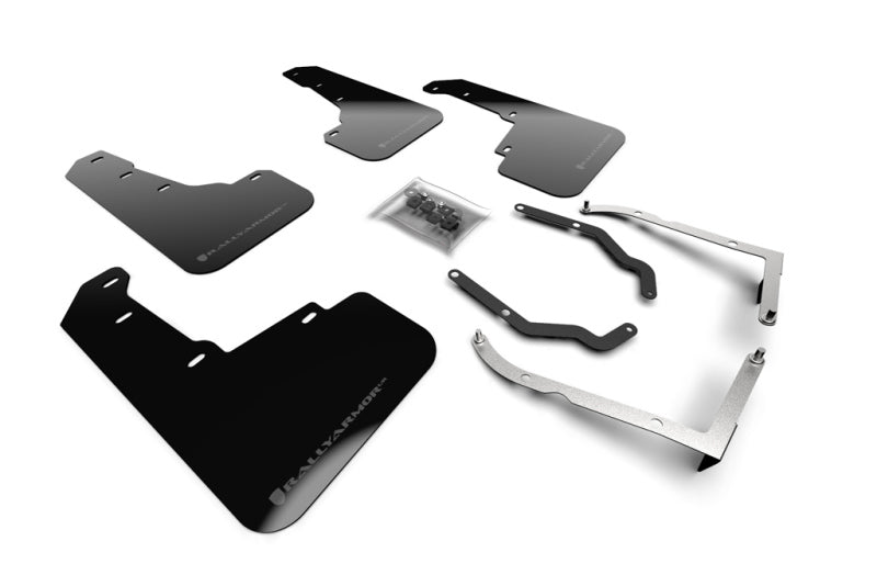 Rally Armor MF46-LTUR-BLK/GRY 18-22 Subaru Crosstrek Lift/AT Black UR Mud Flap w/ Grey Logo